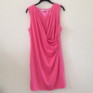 🔴 Peter Nygard Faux wrap dress Coral/Pink  size L